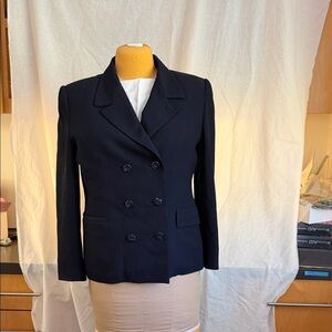 Women's Double-Breasted Navy Jacket